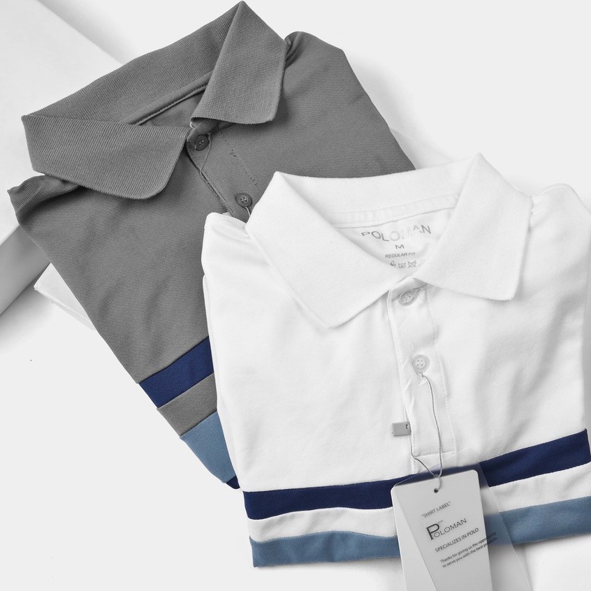 Áo thun nam polo ba sọc form chuẩn xuất xịn [2-SLIM FIT]